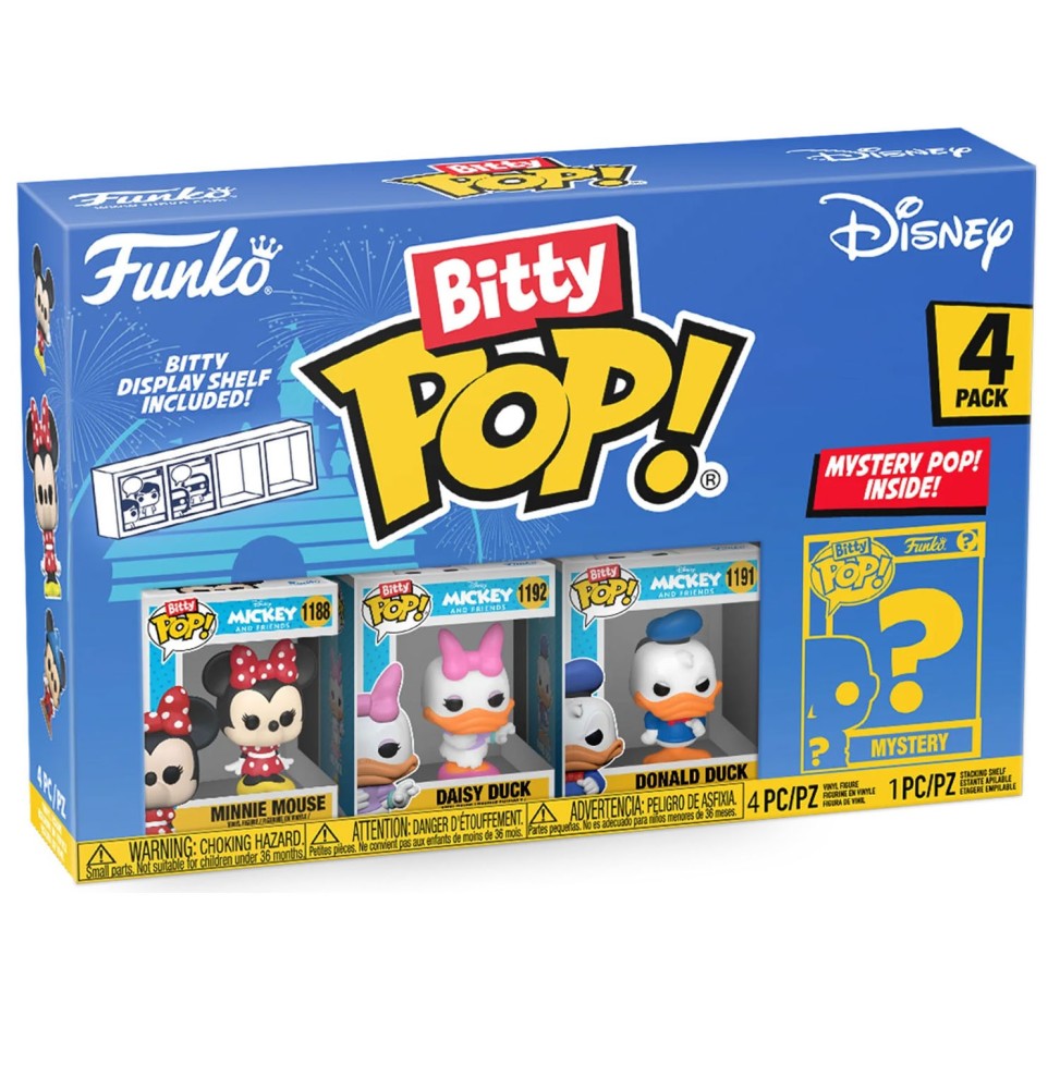 Figurine Disney - 4Pk Minnie Bitty Pop 2cm