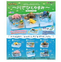 Set 6 Figurines Pokemon Relax Time In The River