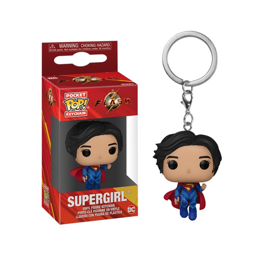 Porte Cle DC Comics - The Flash Supergirl Pocket Pop 4cm