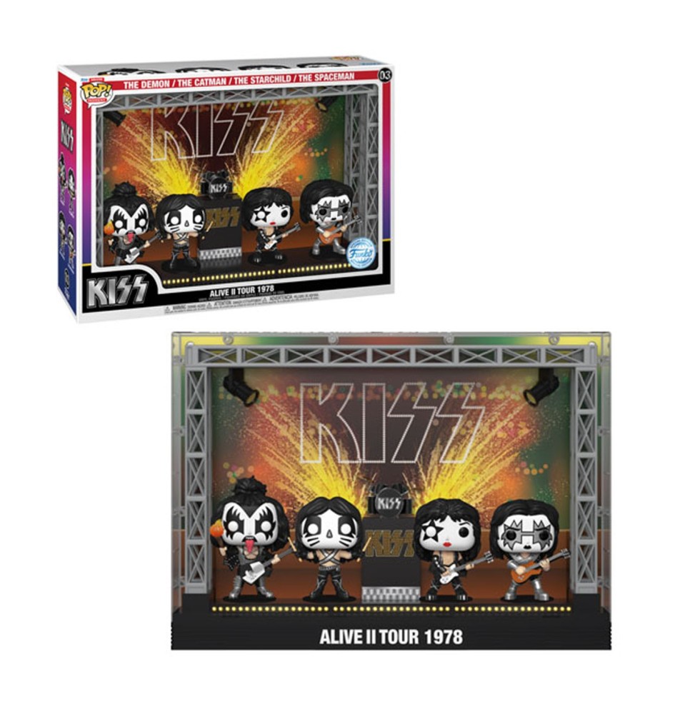 Figurine Rocks - Kiss Alive II 1978 Exclu Pop Moments Deluxe 10cm