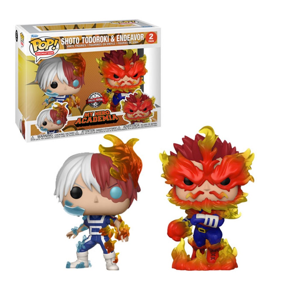 Figurine My Hero Academia - 2Pk Endeavor & Todoroki Exclu Pop 10cm