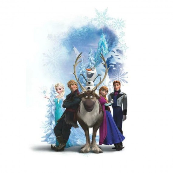 Stickers Muraux Disney - Geant Frozen Character Winter Burst 41X71cm