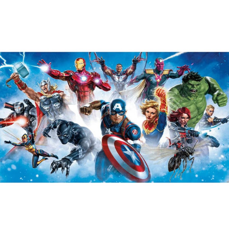 Fresque Murale Marvel - Geante Adhesive Avenger Gallery Art 320X183cm