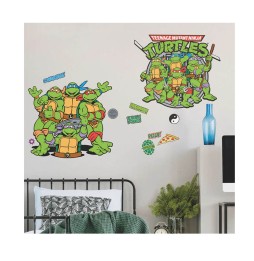 Stickers Muraux TMNT Tortues Ninja - Moyens Teenage Mutant Ninja Turtles 18X25cm