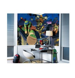 Fresque Murale TMNT Tortues Ninja - Geante Adhesive Cityscape 183X320cm