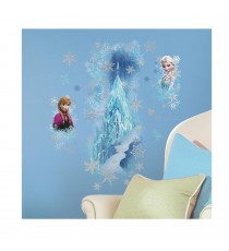Stickers Muraux Disney - Geant Frozen Ice Palace Elsa & Anna 101X46cm