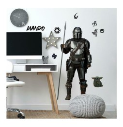 Stickers Muraux Star Wars Geant - Mandalorian In Beskar 54X119cm