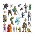 Stickers Muraux Nintendo Moyens - Zelda Ocarina Of Time 3D 18X20cm