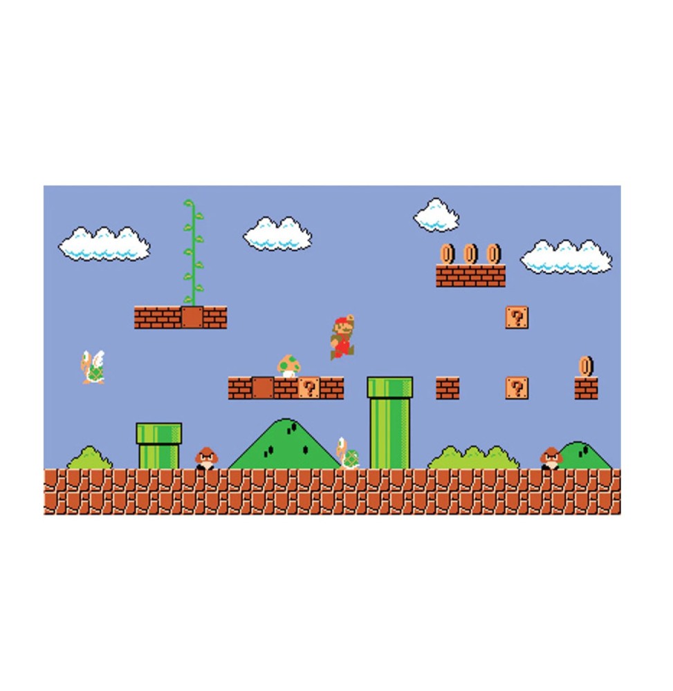 Fresque Murale Nintendo Geante - Adhesive Super Mario Retro XL 320X183cm