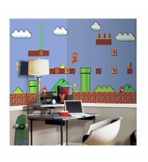 Fresque Murale Nintendo Geante - Adhesive Super Mario Retro XL 320X183cm