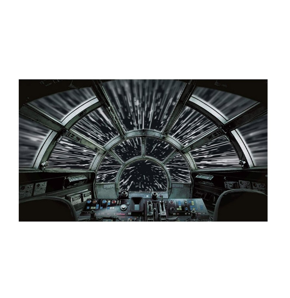 Fresque Murale Star Wars Geante - Adhesive Millennium Falcon 320X183Cm