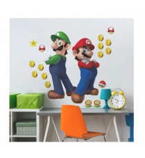 Stickers Muraux Nintendo Geant - Super Mario Luigi & Mario 83X65Cm