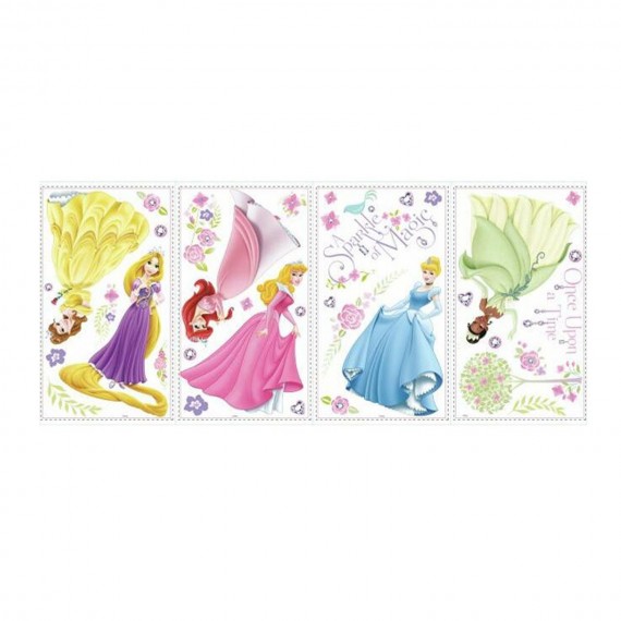 Stickers Muraux Disney - Moyens Princess 20X30cm
