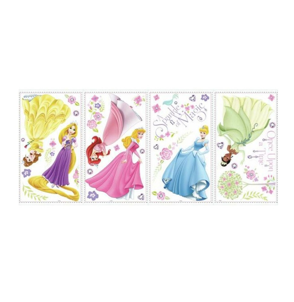 Stickers Muraux Disney - Moyens Princess 20X30cm