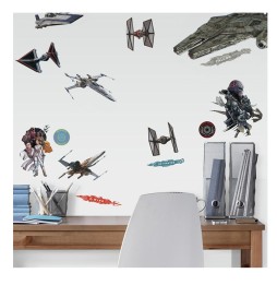 Stickers Muraux Star Wars - Grands Episode IX Galactic Ships 81X41cm