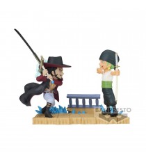Figurine One Piece - Roronoa Zoro Vs Dracule Mihawk WCF Log Stories 7cm