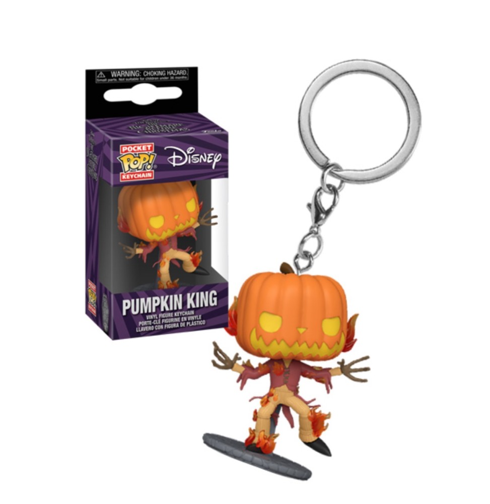 Porte Clé NBX Nigthmare Before Christmas - 30Th Pumpkin King Pocket Pop 4cm