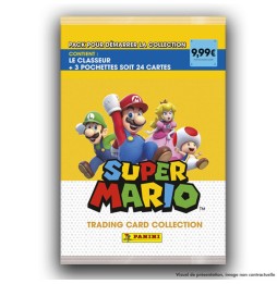 Cartes Panini Super Mario - Starter Pack 1 Classeur + 3 Pochettes Trading Cards