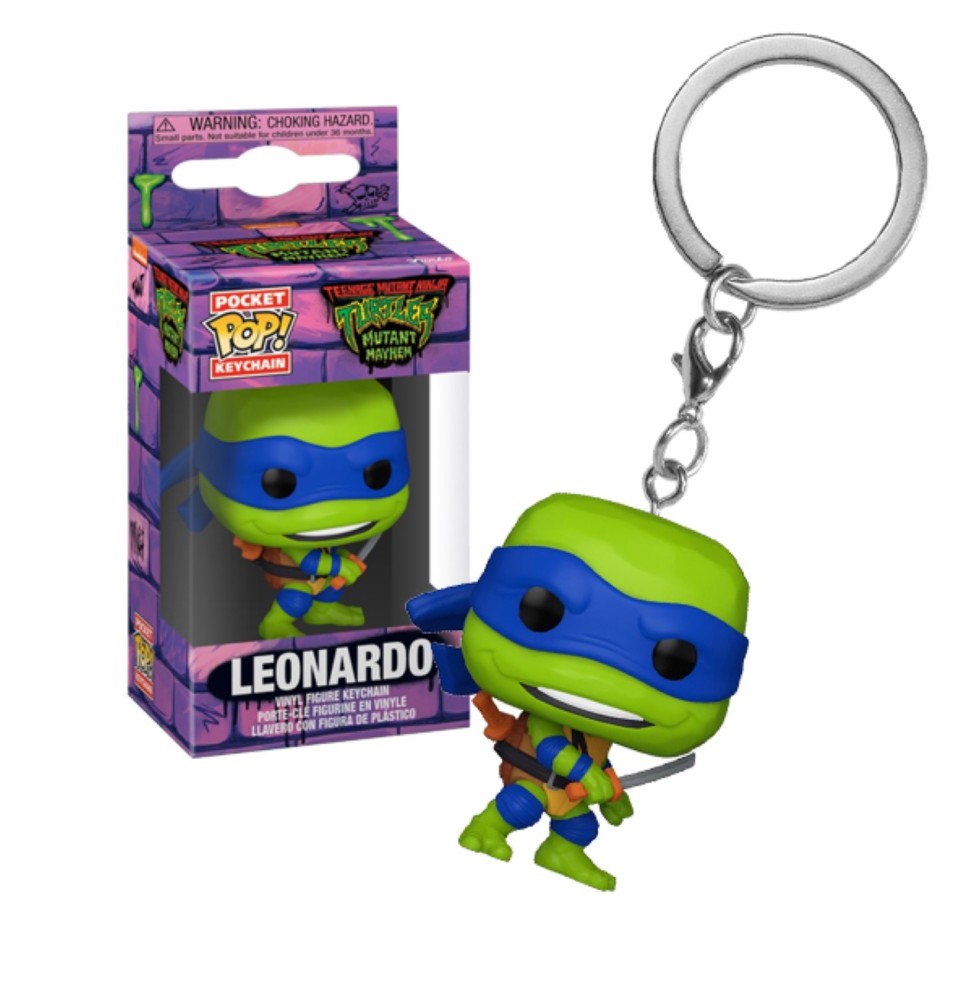 Porte Clé TMNT Tortues Ninja Mayhem - Leonardo Pocket Pop 4cm