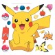 Stickers Muraux Pokemon - Pikachu Moyen Et Grands