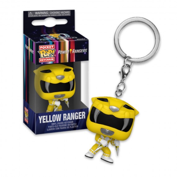 Figurine Power Rangers 30Th - Yellow Ranger Pocket Pop 4cm