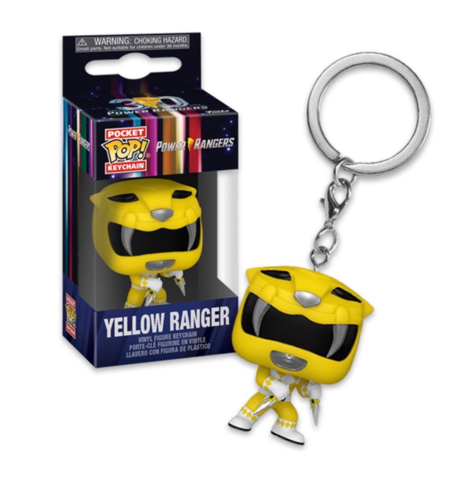 Figurine Power Rangers 30Th - Yellow Ranger Pocket Pop 4cm