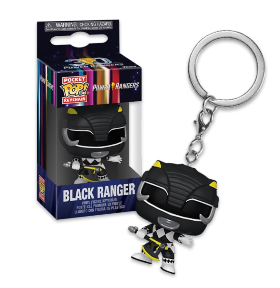 Figurine Power Rangers 30Th - Black Ranger Pocket Pop 4cm