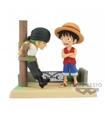 Figurine One Piece - Monkey D. Luffy & Roronoa Zoro WCF Log Stories 7cm