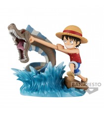 Figurine One Piece - Monkey.D.Luffy Vs Local Sea Monster WCF Log Stories 7cm