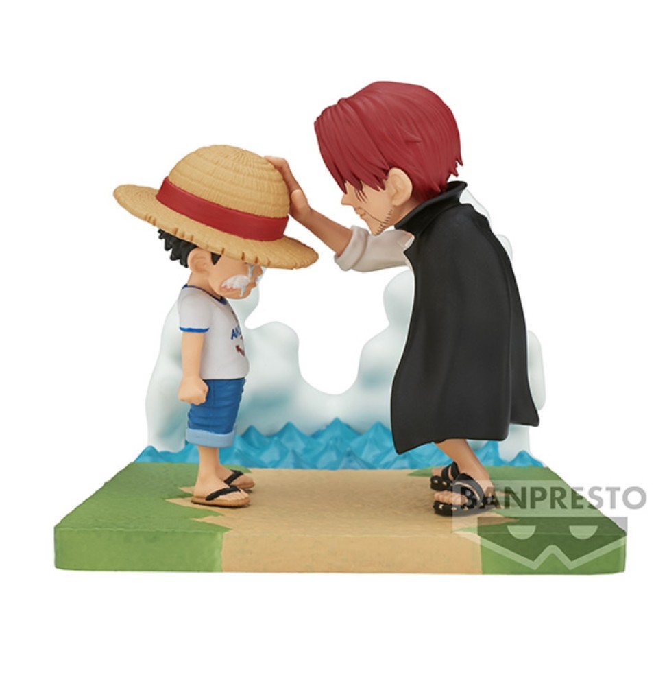 Figurine One Piece - Monkey D Luffy & Shanks WCF Log Stories 7cm