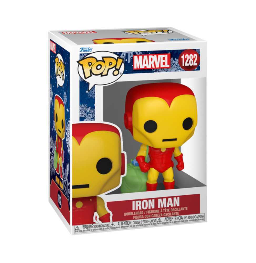 Figurine Marvel - Holiday Iron Man W/Bag Pop 10cm