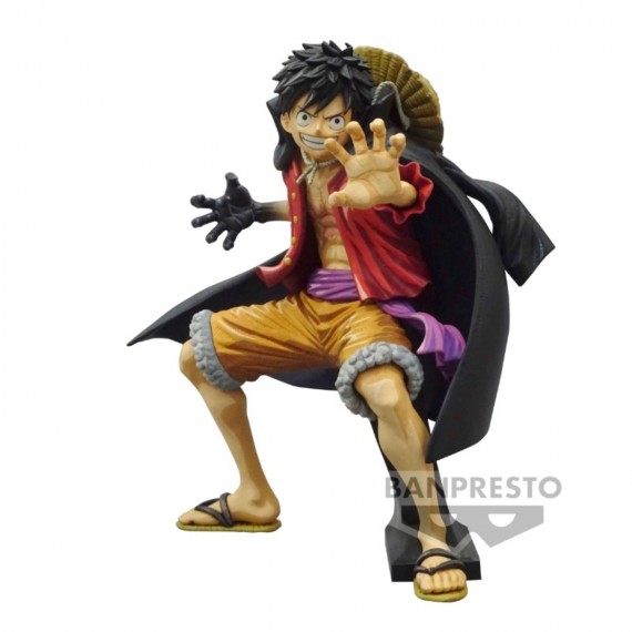 Figurine One Piece - Luffy Wanokuni II Manga Dimensions King Of Art