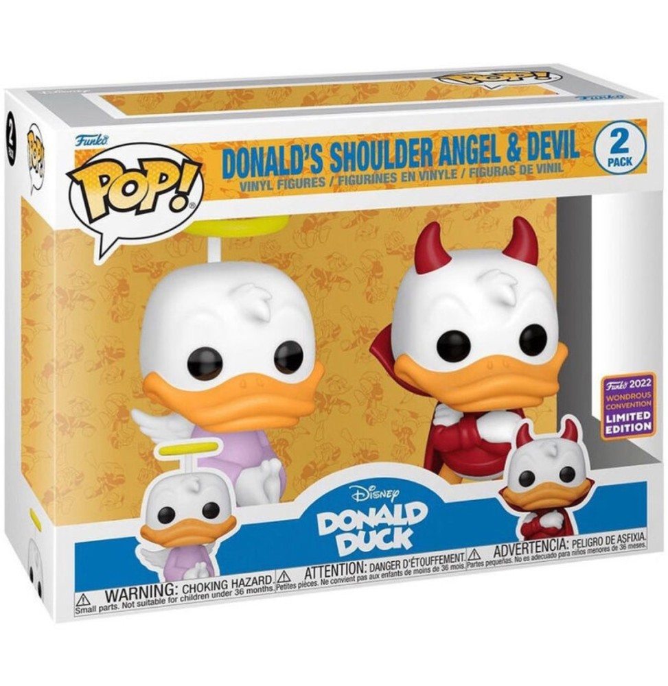 Figurine Disney - Donald Angel & Devil Exclu Pop 10cm