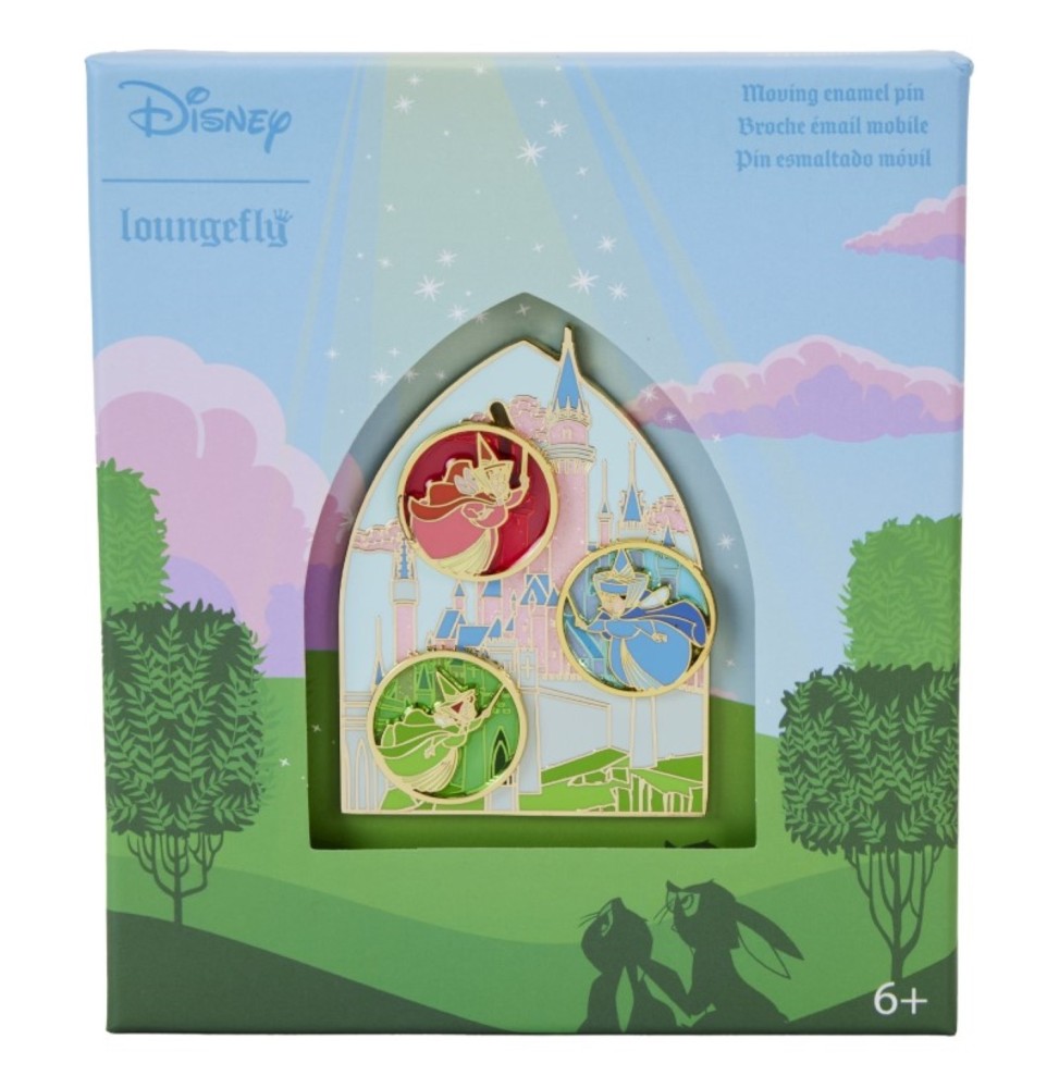 Pins Disney - Sleeping Beauty Aurora Castle With Fairies Moving 8cm