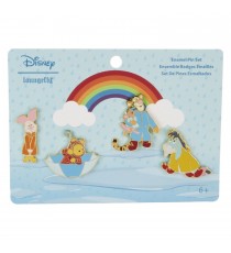 Pins Loungefly Disney - 4Pcs Set Winnie The Pooh And Friends Rainy Day