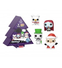 Figurine Disney NBX - Nightmare before Christmas Holiday Tree Holiday Box 4Pcs Pocket Pop 4cm