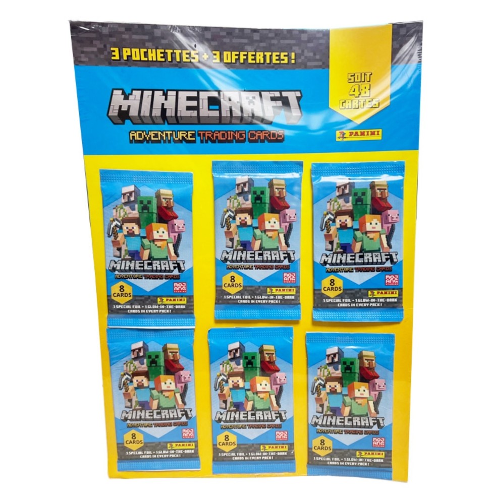 Trading Cards Minecraft - Serie 1 Pack 3+3 Offerts