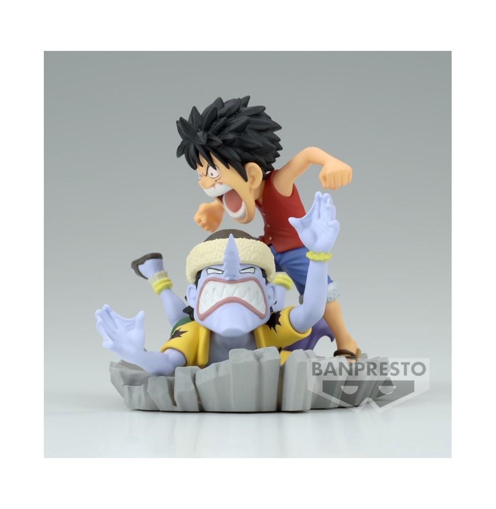 Figurine One Piece - WCF Log Stories Monkey D Luffy Vs Arlong 7cm