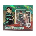 Trading Cards Demon Slayer - Fun Gift Box Tanjiro Nezuko 6 Boosters + 2 Cartes Spe