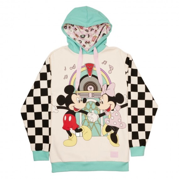 Sweat à Capuche Disney Loungefly unisexe - Hoodie Mickey And Minnie Date Night Diner S