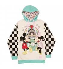 Sweat à capuche Disney Loungefly unisexe - Hoodie Mickey And Minnie Date Night Diner XL