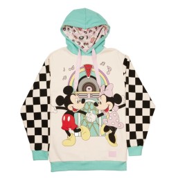 Sweat à capuche Disney Loungefly unisexe - Hoodie Mickey And Minnie Date Night Diner XL
