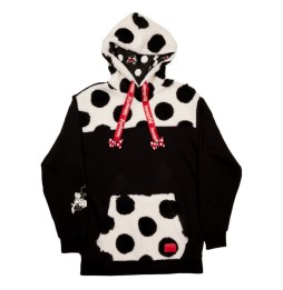 Sweat à capuche Disney Loungefly unisexe - Hoodie Minnie Rocks The Dots Sherpa L