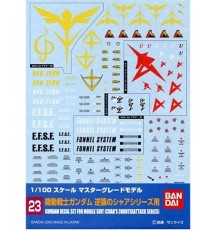 Pack décalcomanies Gundam Gunpla - 23 Multiuse - Char's Count MG 1/100