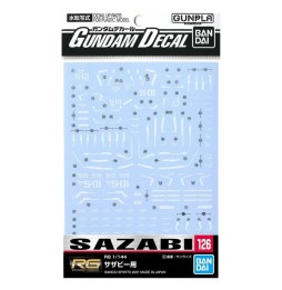 Pack décalcomanies Gundam Gunpla - 126 Sazabi RG 1/144