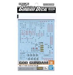 Pack décalcomanies Gundam Gunpla - 138 God Gundam RG 1/144