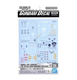 Pack décalcomanies Gundam Gunpla - 134 Witch From Mercury Multiuse II HG 1/144