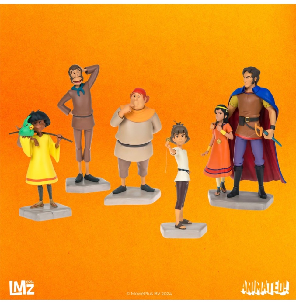 Statues Les Mysterieuses Cites D'Or - Pack 6 Personnages Esteban Tao Zia Mendosa Sancho Pedro LMZ Animated 16cm