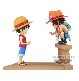 Figurine One Piece - Luffy & Ace WCF Log Stories 8cm