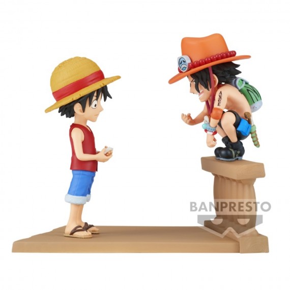 Figurine One Piece - Luffy & Ace WCF Log Stories 8cm